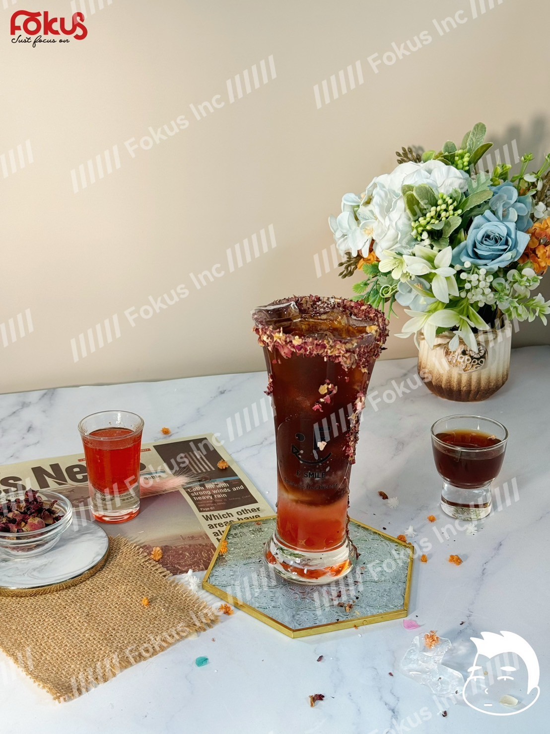 Rose Grapefruit Bubbling Coffee